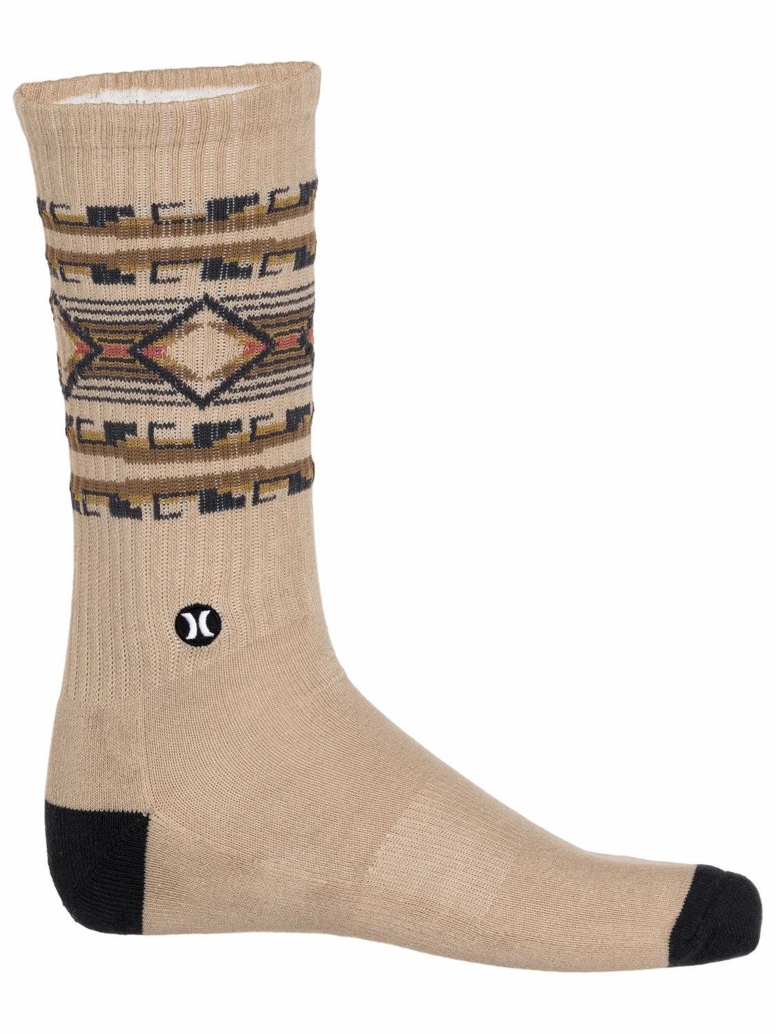 Hurley Mens H2O Dri Jacquard Crew Sock
