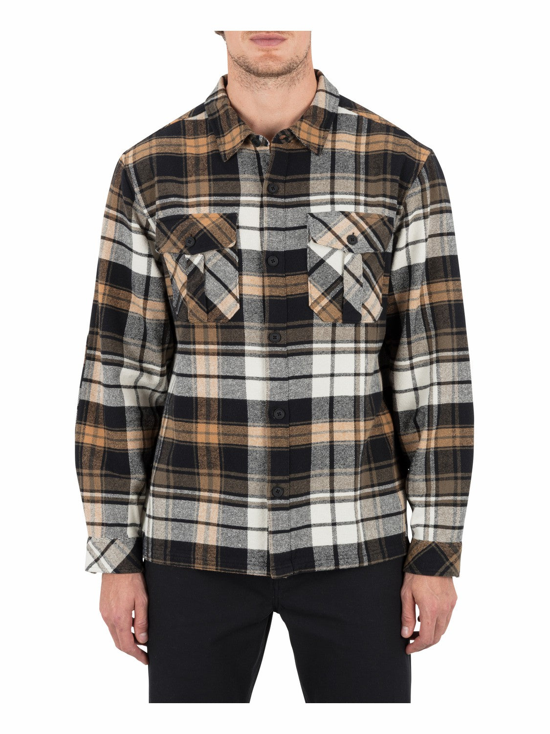 Hurley Mens Santa Cruz Seaside Flannel Long Sleeve