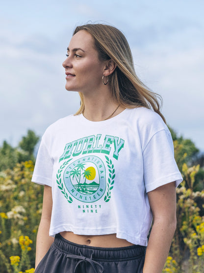 Hurley Womens Academy Boxy Crop Tee