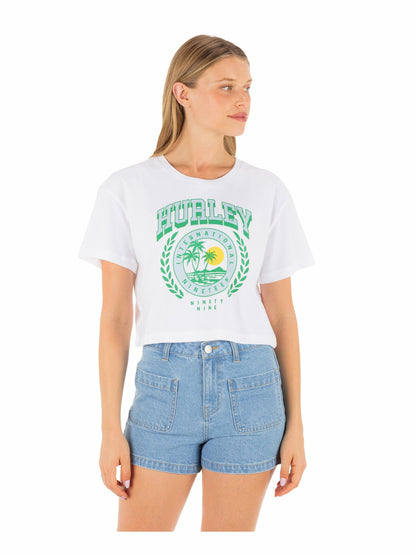 Hurley Womens Academy Boxy Crop Tee