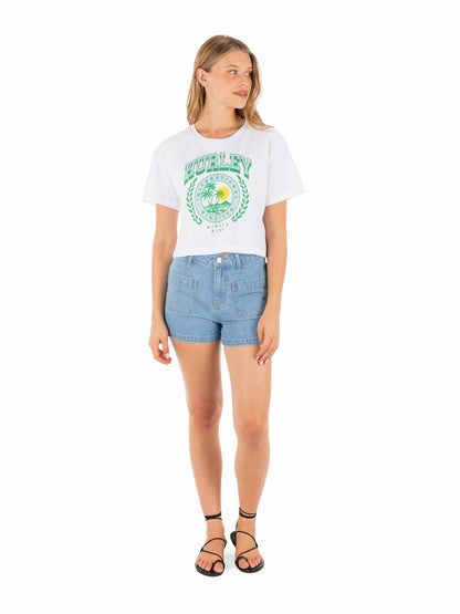 Hurley Womens Academy Boxy Crop Tee