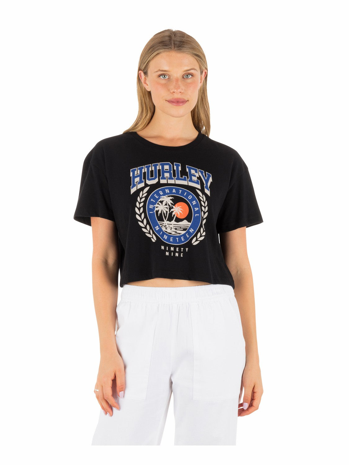 Hurley Womens Academy Boxy Crop Tee