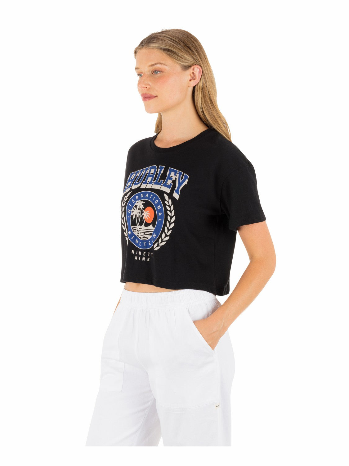 Hurley Womens Academy Boxy Crop Tee