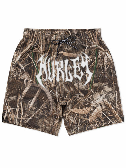 Hurley Mens Hurley x Travis Barker Real Tree Mosh Pit Mesh Short
