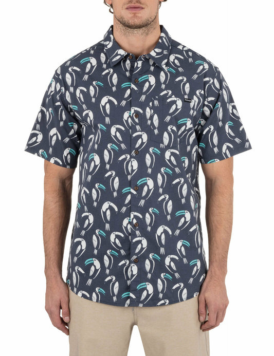 Hurley Mens One & Only Lido Stretch Short Sleeve Shirt