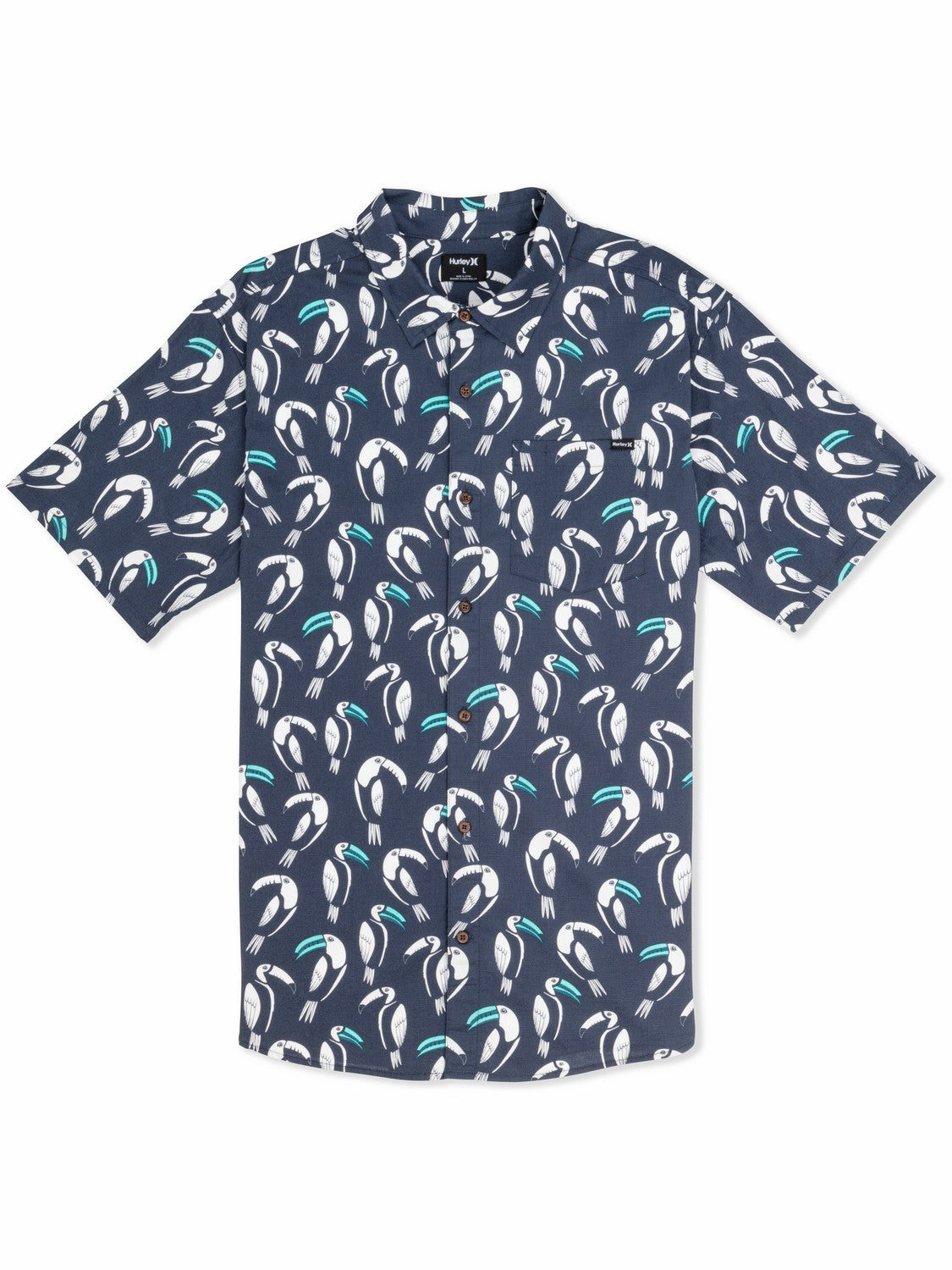 Hurley Mens One & Only Lido Stretch Short Sleeve Shirt