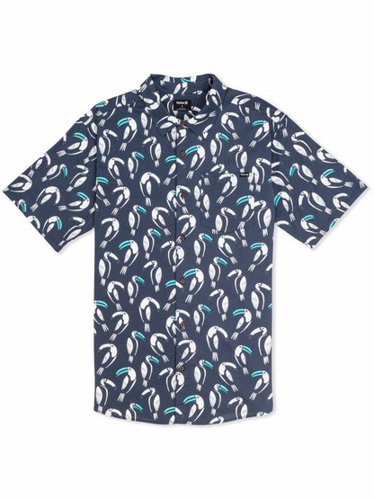 Hurley Mens One & Only Lido Stretch Short Sleeve Shirt