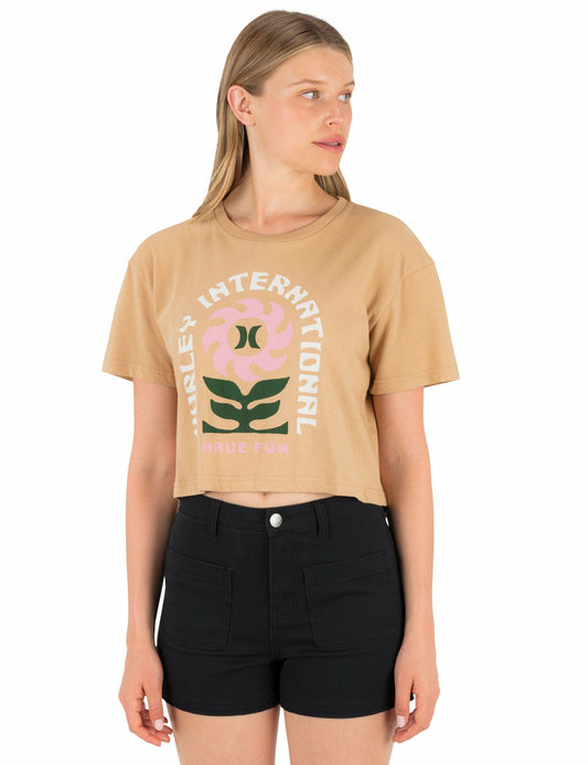 Hurley Womens Blossom Boxy Crop Tee