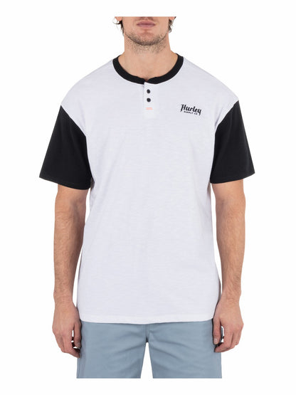 Hurley Mens Merchant Henley Short Sleeve