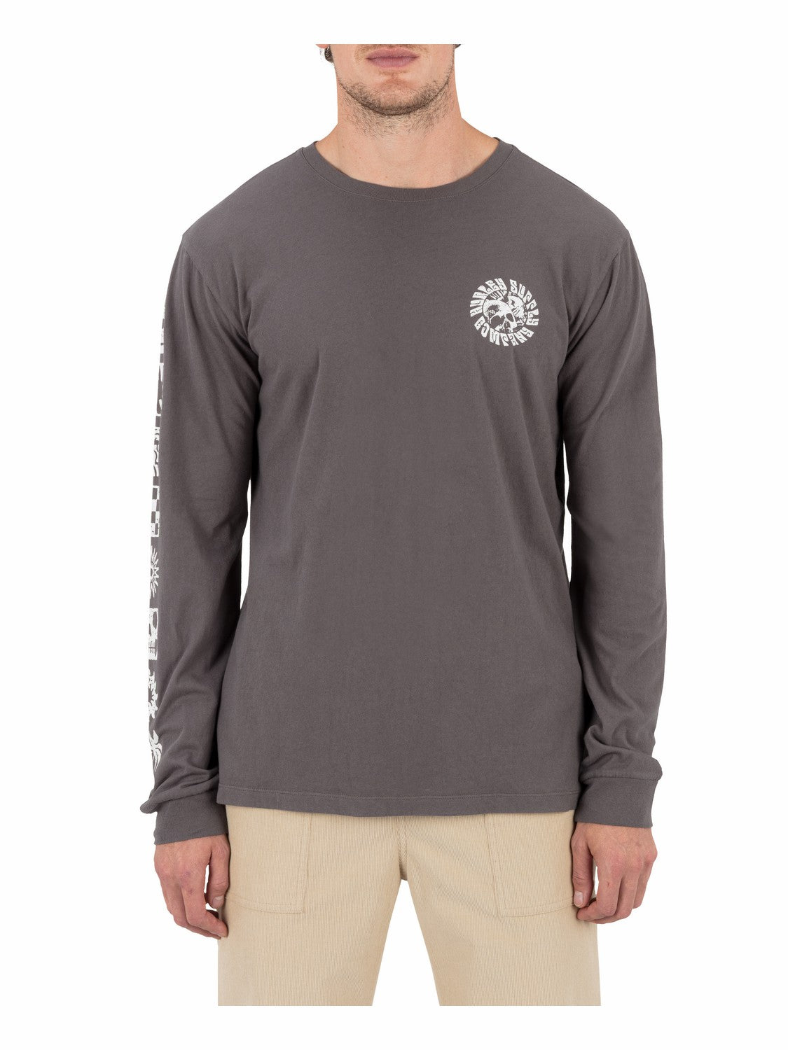 Hurley Mens Skull Mandala Long Sleeve