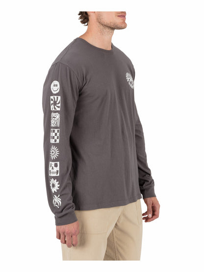 Hurley Mens Skull Mandala Long Sleeve