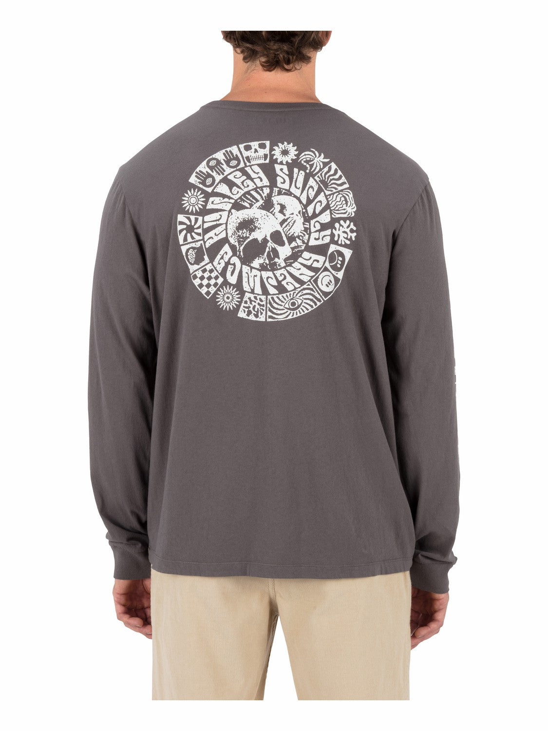 Hurley Mens Skull Mandala Long Sleeve