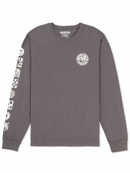 Hurley Mens Skull Mandala Long Sleeve