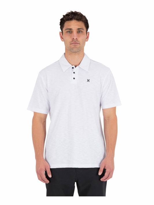 Hurley Mens Icon Slub Polo Short Sleeve