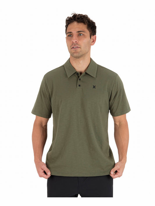 Hurley Mens Icon Slub Polo Short Sleeve