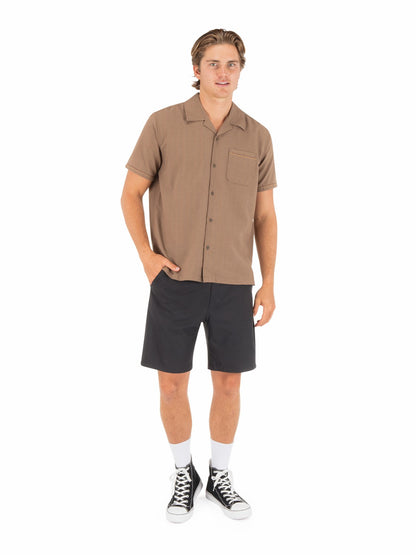 Hurley Mens Lay Day Camp Short Sleeve