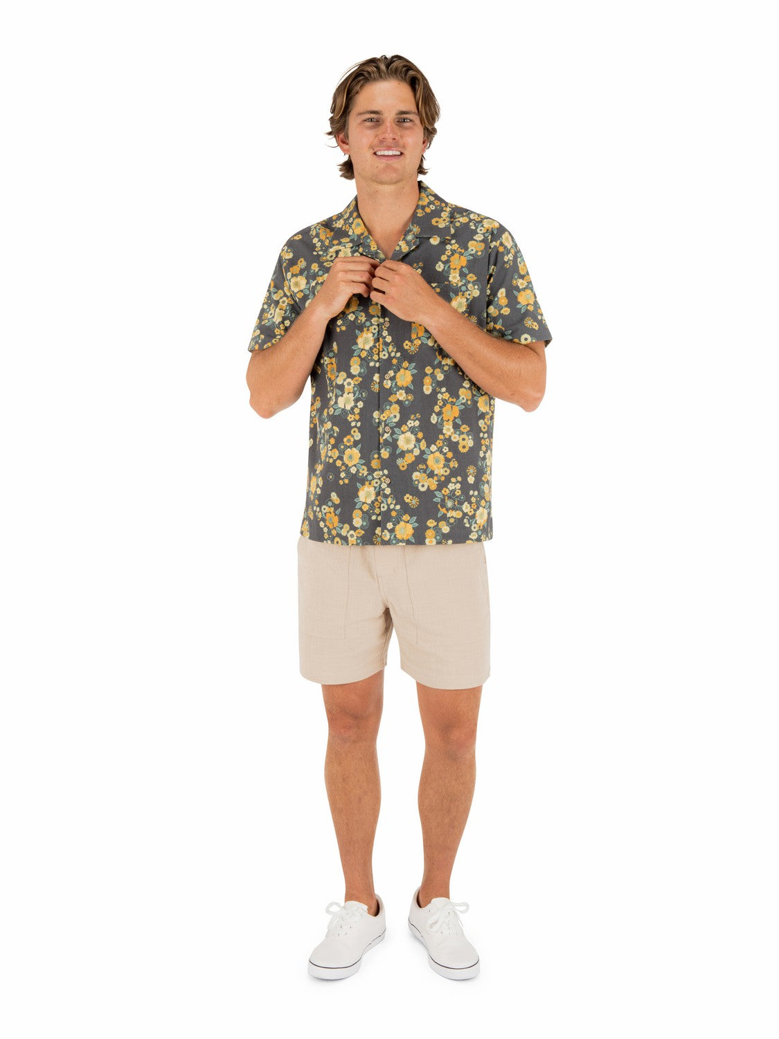 Hurley Mens Dogpatch Camp Short Sleeve