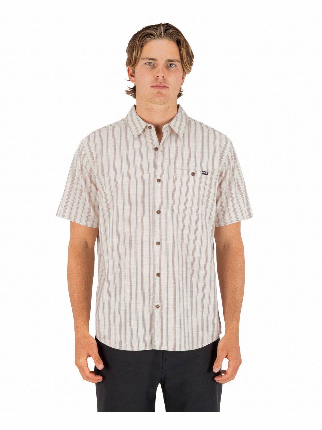 Hurley Mens Lido Stripe Short Sleeve