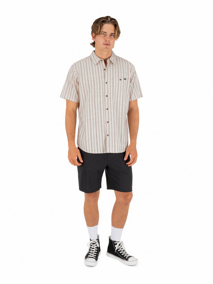 Hurley Mens Lido Stripe Short Sleeve
