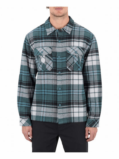 Hurley Mens Santa Cruz Seaside Flannel Long Sleeve