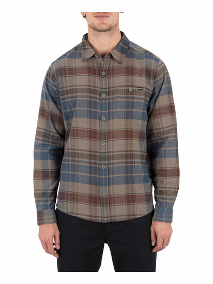 Hurley Mens Portland Stretch Flannel Long Sleeve