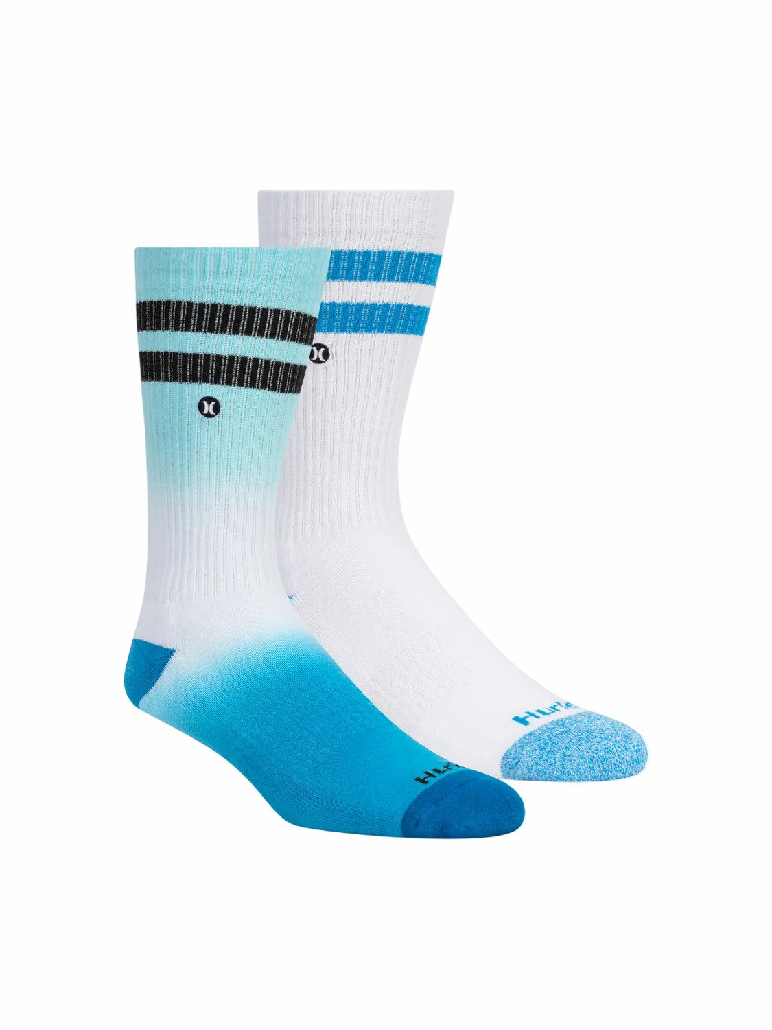 Hurley Mens Extended Terry Crew Socks (2 Pack)