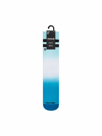 Hurley Mens Extended Terry Crew Socks (2 Pack)
