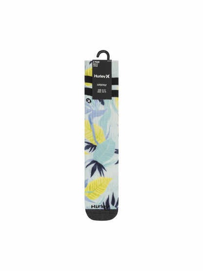 Hurley Mens Extended Terry Crew Socks (2 Pack)