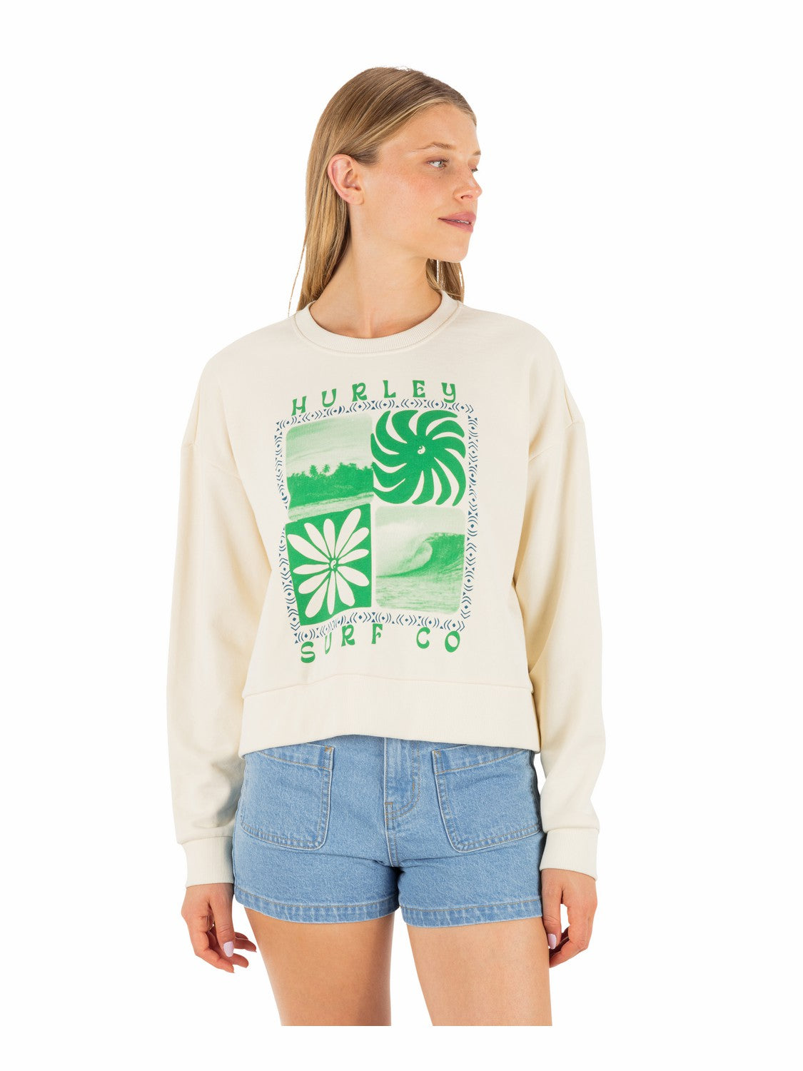 Hurley Womens Cycles Of The Earth Boxy Crew