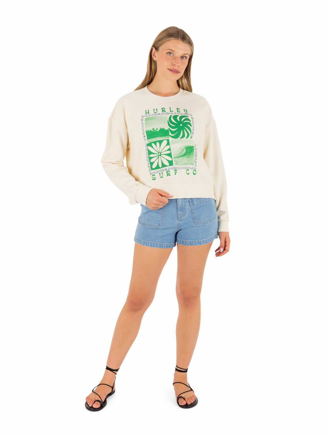 Hurley Womens Cycles Of The Earth Boxy Crew