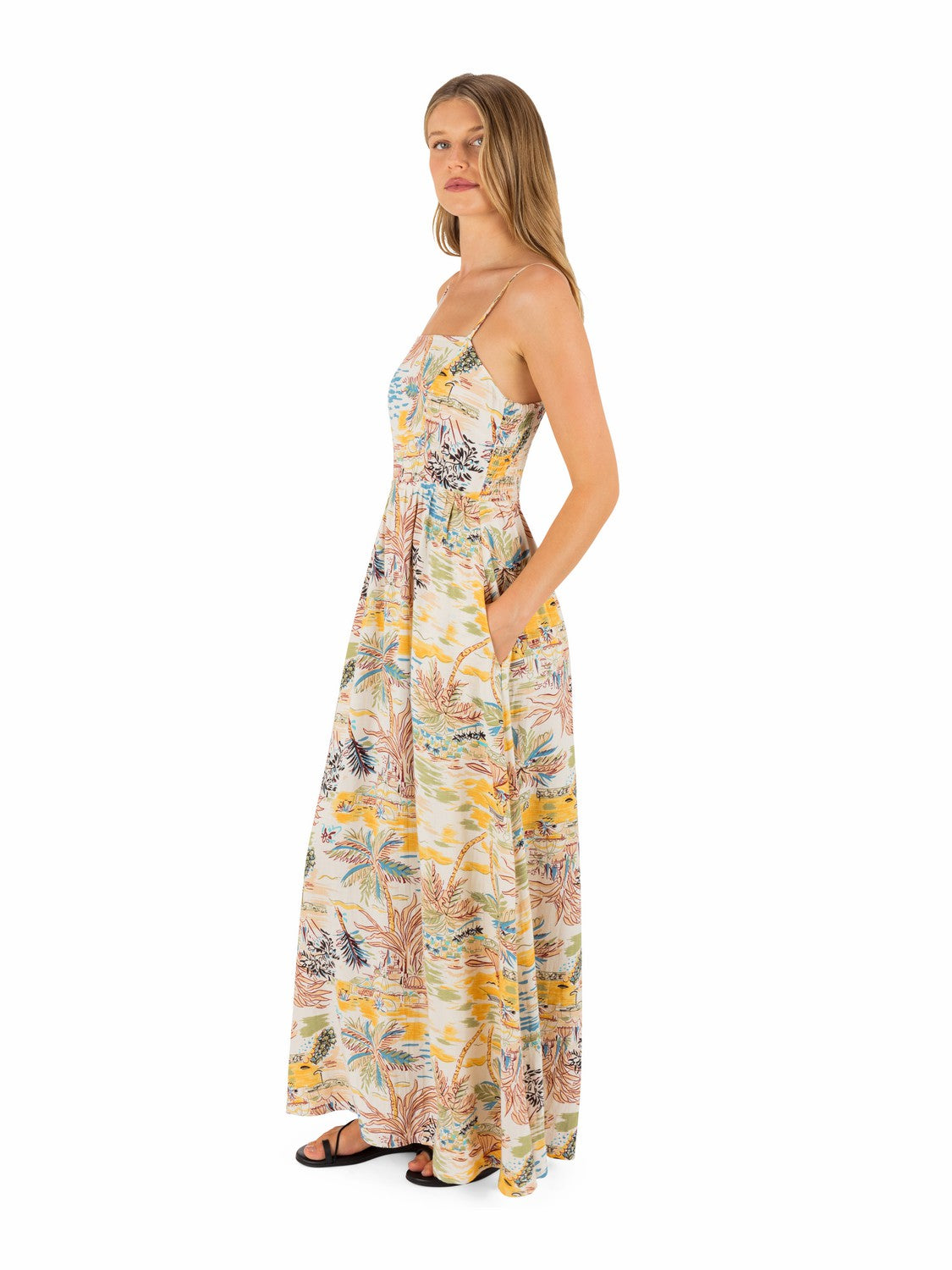 Hurley Womens Safari Scenic Maxi Dress