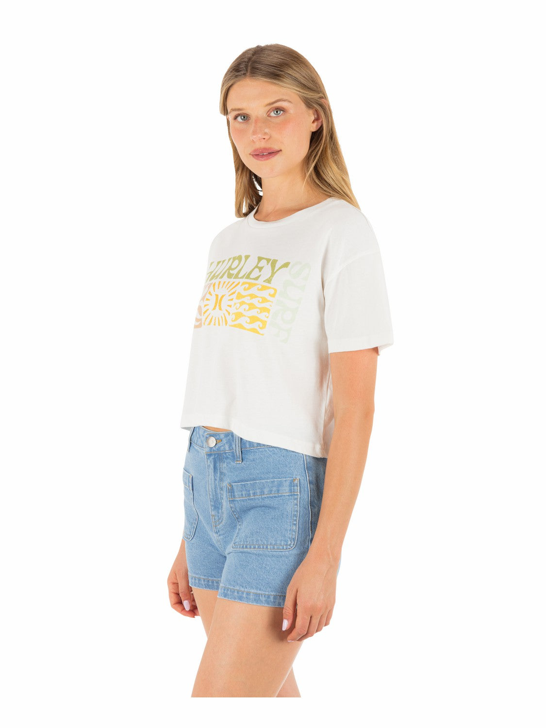 Hurley Womens Surf Days Boxy Crop Tee