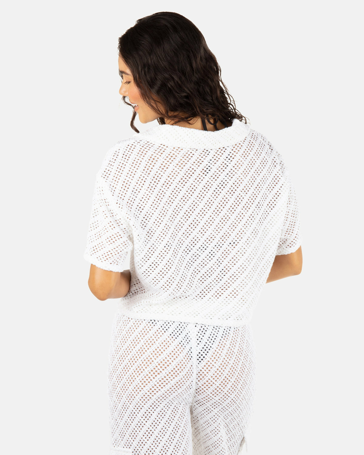 Hurley Womens Crochet Camp Shirt