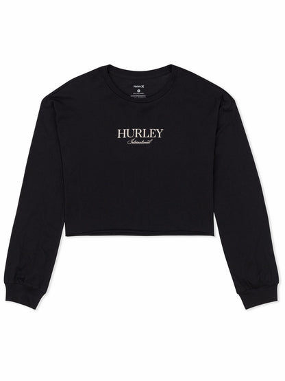 Hurley Womens Floreal Long Sleeve Crop T-Shirt