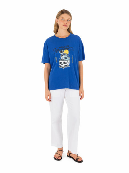 Hurley Womens Skulltide Boyfriend Tee