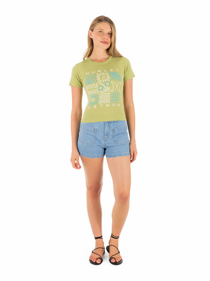Hurley Womens Array Baby Tee
