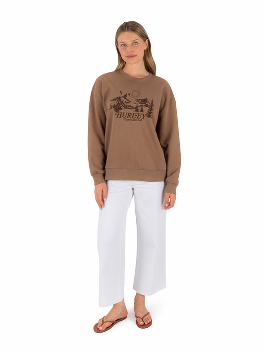 Hurley Womens Escapism Oversize Crew