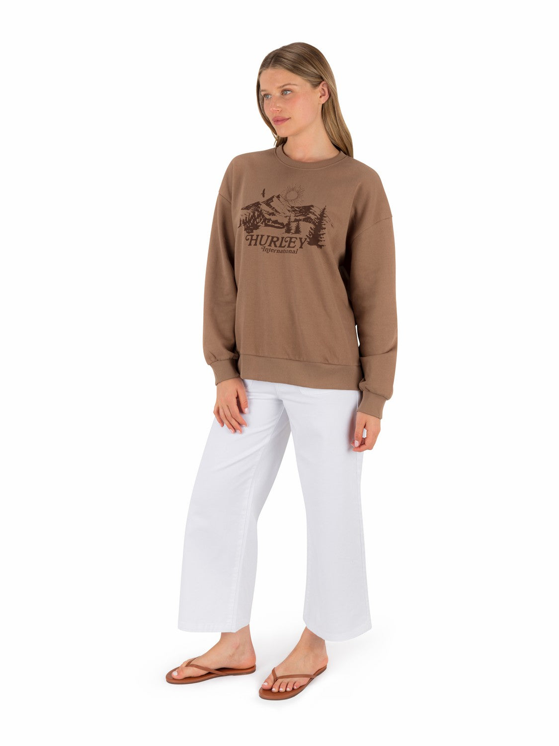 Hurley Womens Escapism Oversize Crew