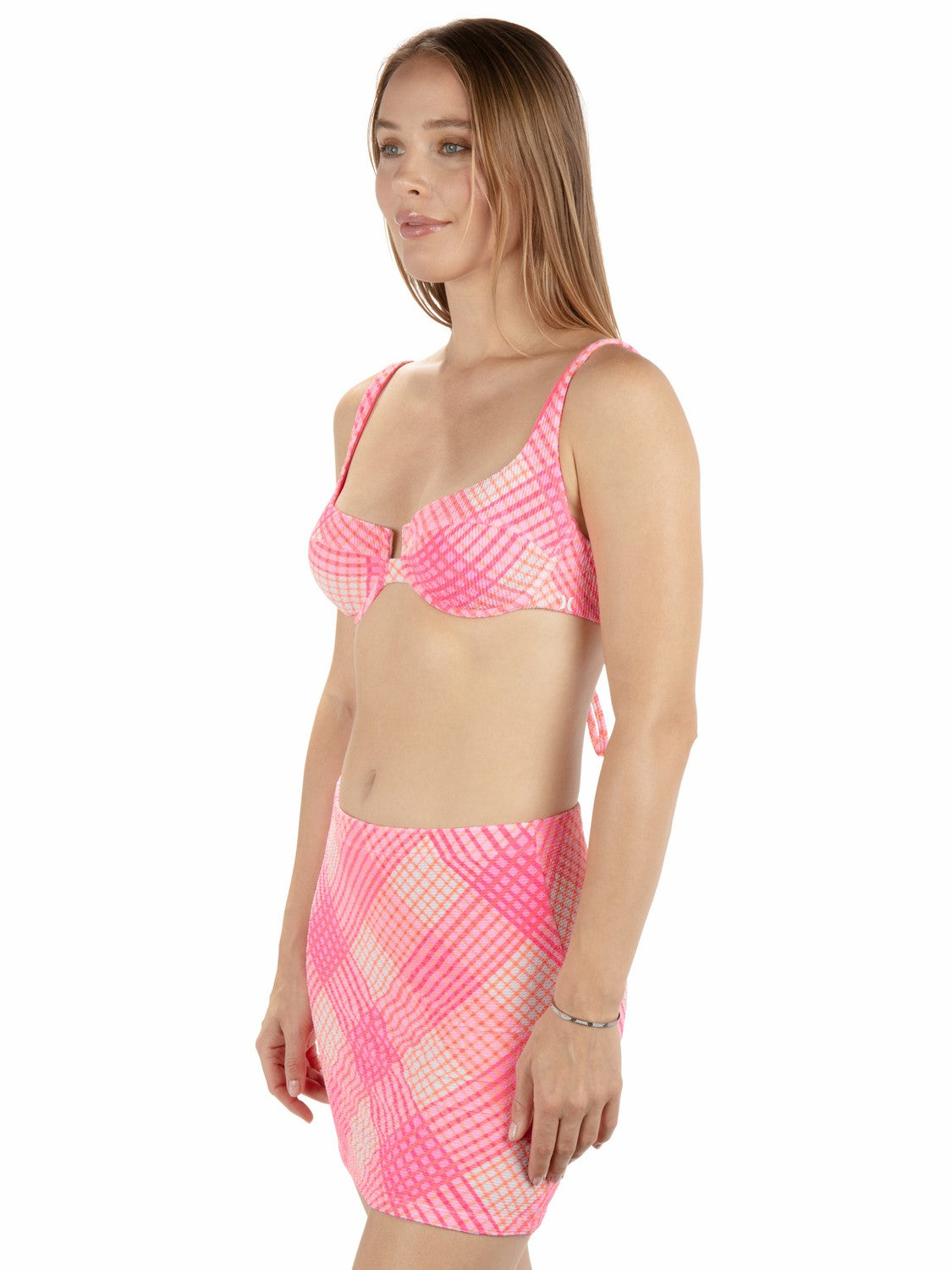 Hurley Womens Ombre Plaid Mini Skirt