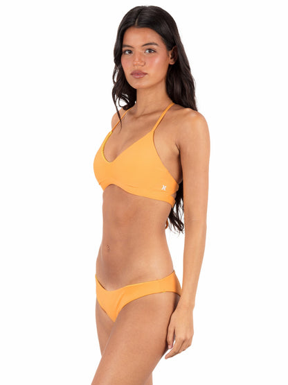 Hurley Womens Solid Adjustable Bikini Top