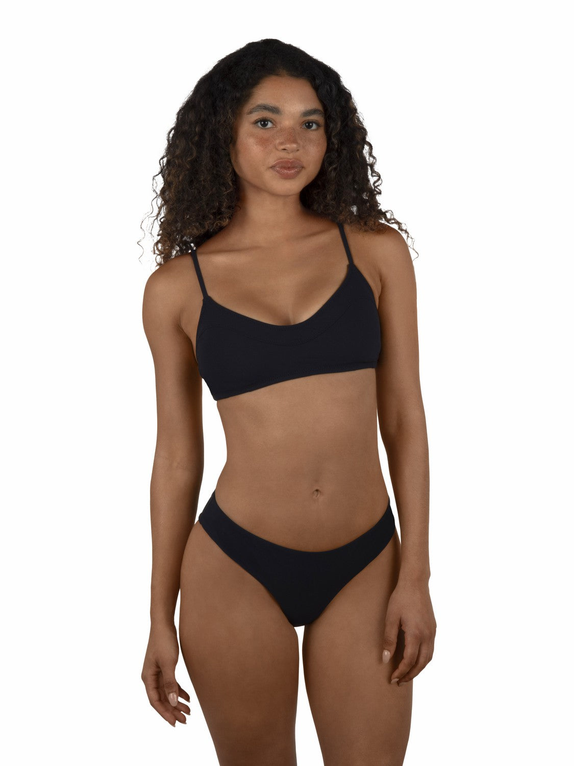 Hurley Womens Max Solid Mid Rise Cheeky Bottom