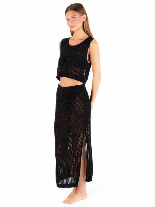 Hurley Womens Embroidered Crochet Skirt