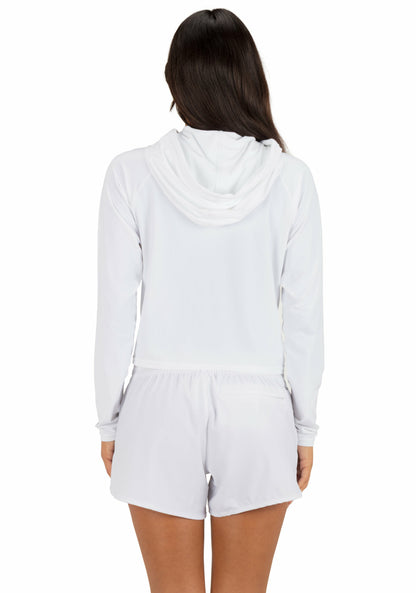 Hurley Womens One & Only Solid Long Sleeve Hooded Rashguard