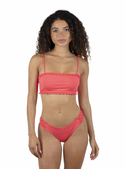 Hurley Womens Macrame Bandeau Bikini Top