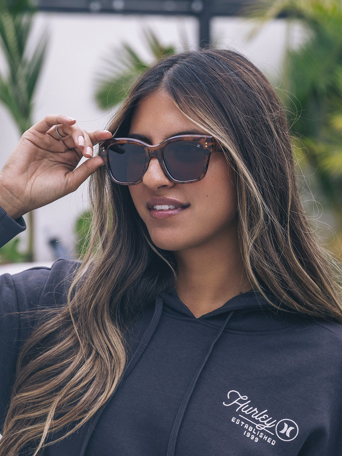 Hurley Womens Morrisey Oversized Sunglasses