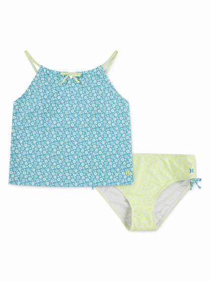 Hurley Kids Girls' 2 Piece Tankini Swim Set
