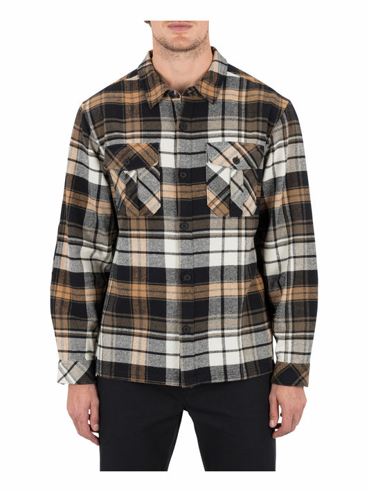 Hurley Mens Santa Cruz Seaside Flannel Long Sleeve