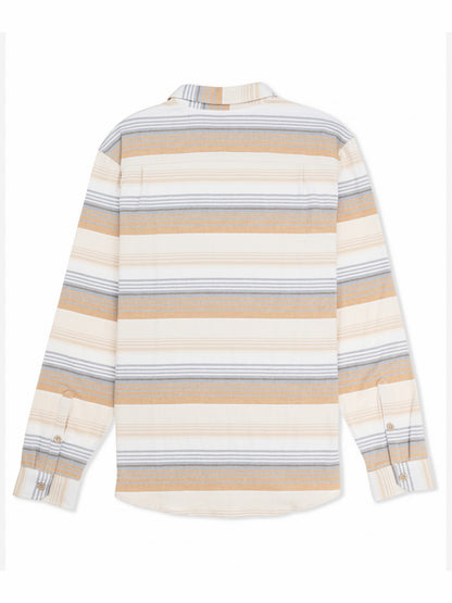 Hurley Mens Portland Stripe Stretch Flannel Long Sleeve