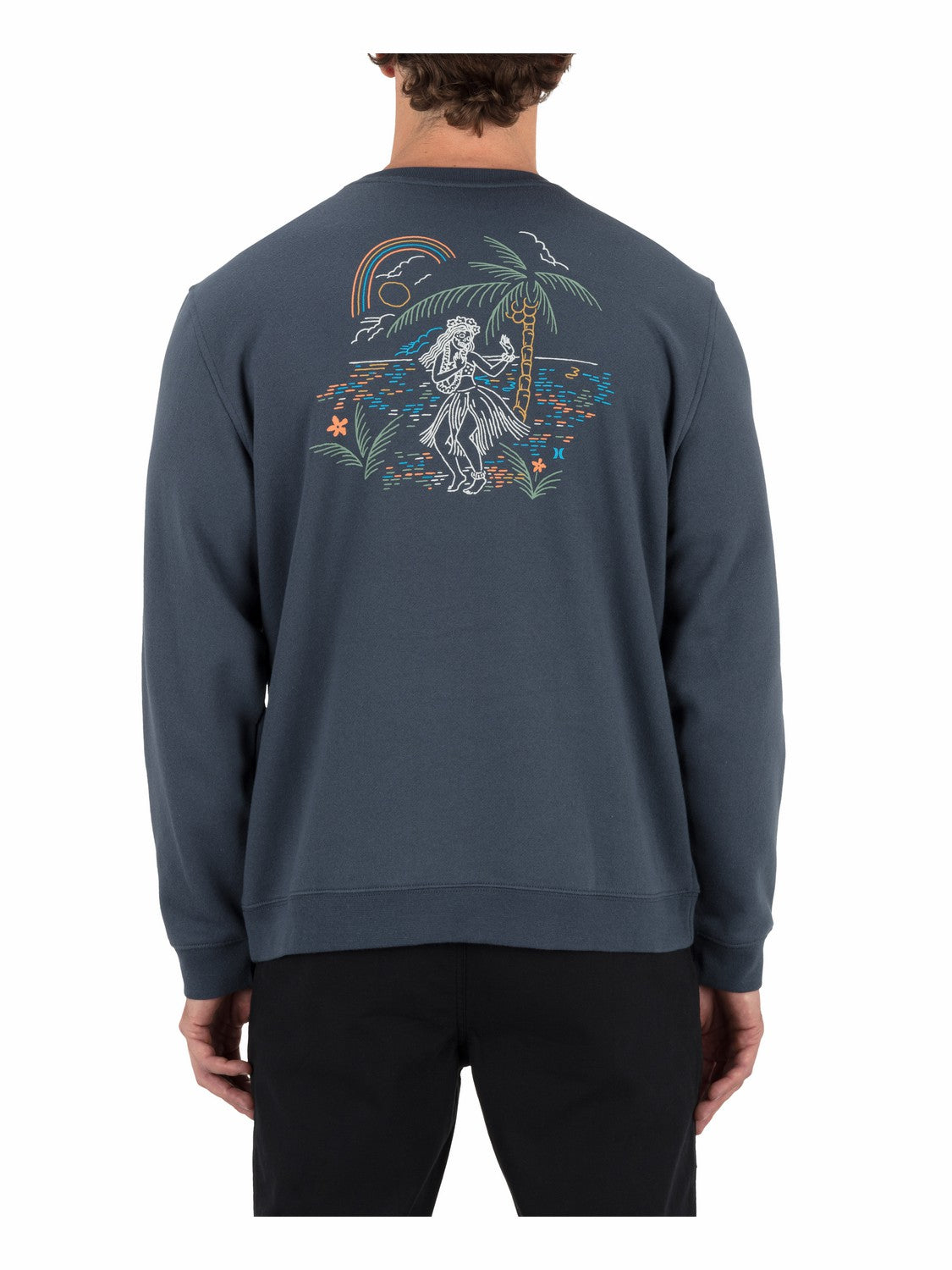 Hurley Mens Hula In Paradise Crewneck Sweatshirt