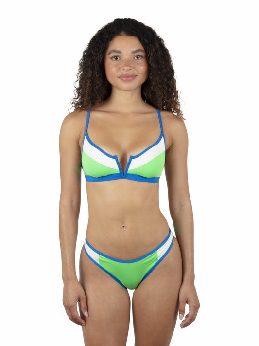 Hurley Womens Summer Block V Wire Bralette Bikini Top